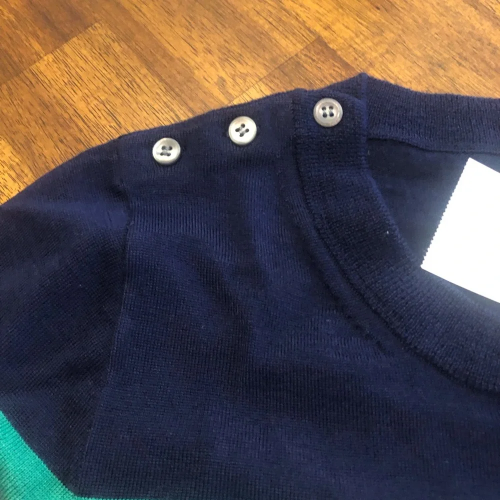 New w/ Defect: J. Crew Tippi Sweater in Multistripe with Buttons in size Small!